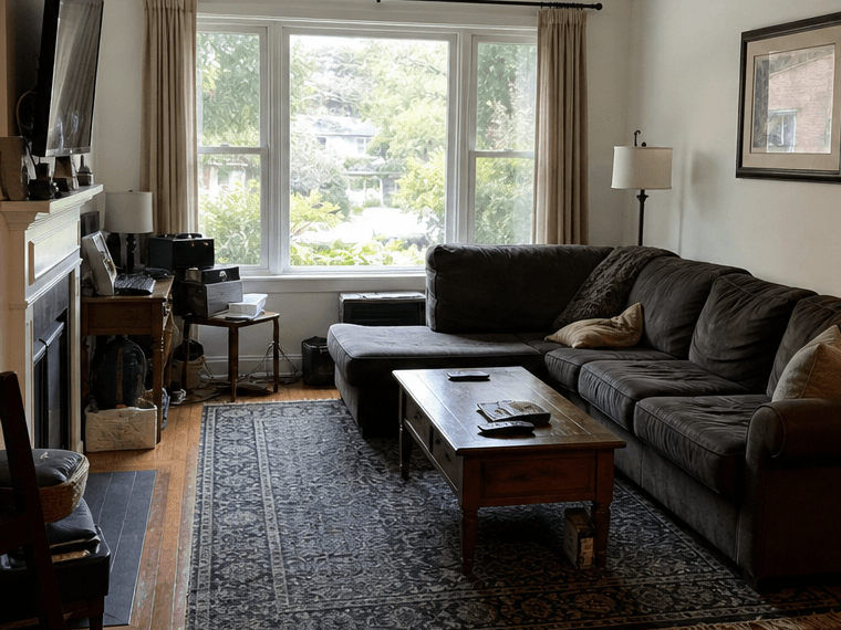 Living room before redesign
